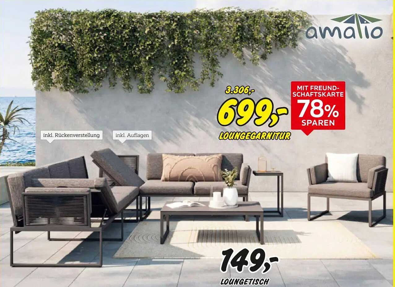 Loungegarnitur von Amelio - Stil und Komfort für Ihren Außenbereich