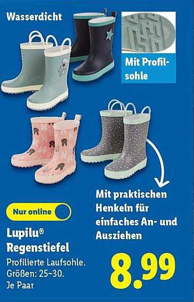 Lupilu® Regenstiefel – Wasserfeste Begleiter für Kinder