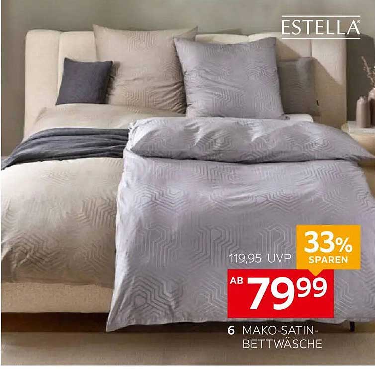 Mako-Satin-Bettwäsche Estella – 6-teilig