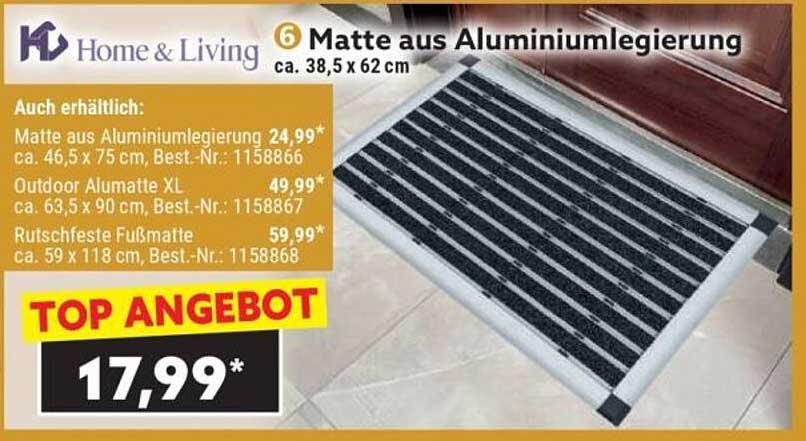 Matte aus Aluminiumlegierung ca. 38,5 x 62 cm