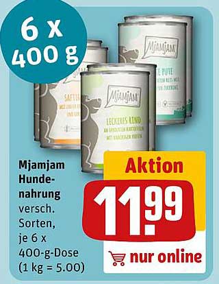 Mjjamjam Hundenahrung - 6 x 400 g