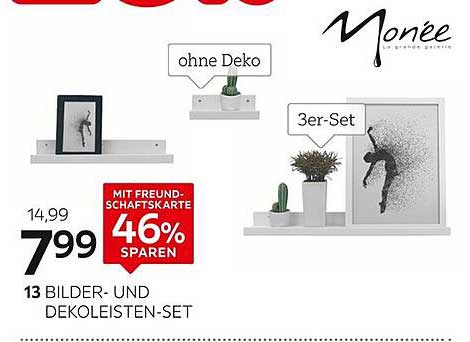 Monée Bilder- und Dekoleisten-Set 3er-Set