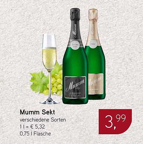 Mumm Sekt - verschiedene Sorten