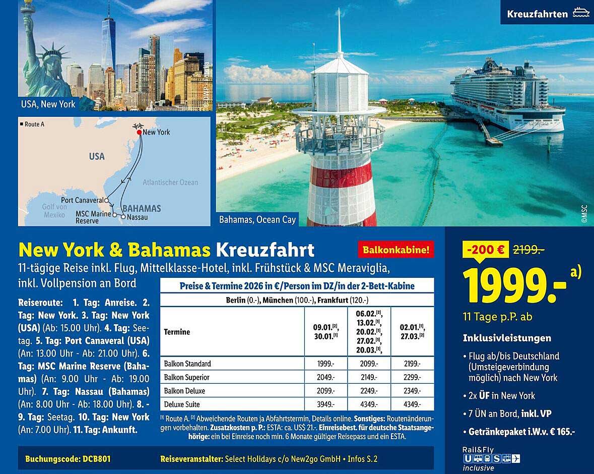 New York & Bahamas Kreuzfahrt
