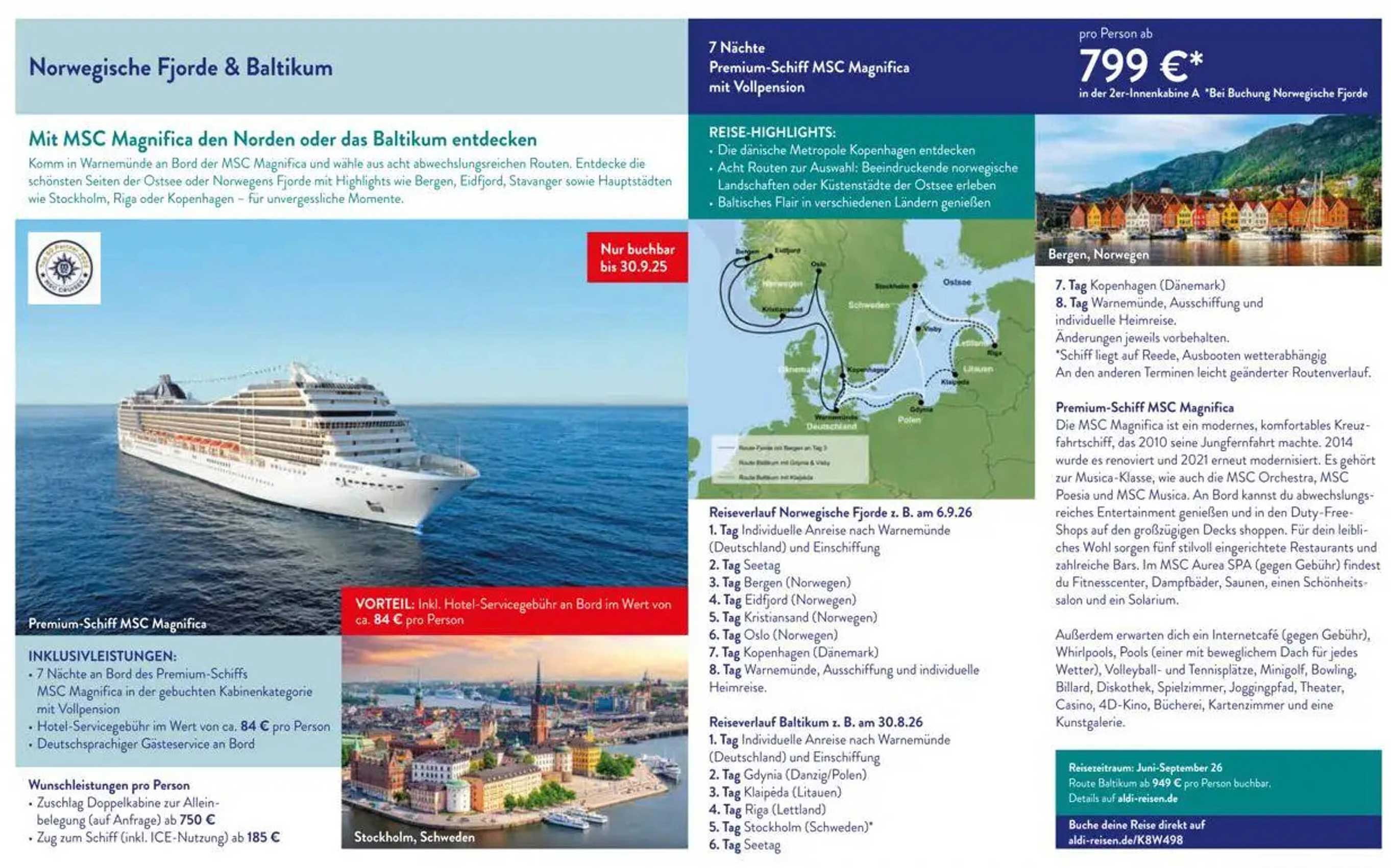 Norwegische Fjorde & Baltikum – Entdecken Sie die Schönheit mit MSC Magnifica