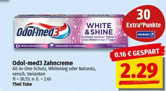 Odol-med3 Zahnpasta WHITE & SHINE 75 ml