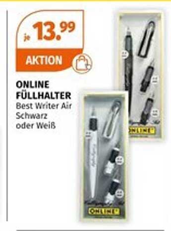 ONLINE FÜLLHALTER Best Writer Air Schwarz oder Weiß