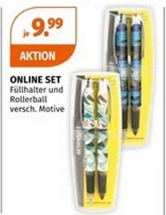 ONLINE SET Füllhalter und Rollerball verschied. Motive