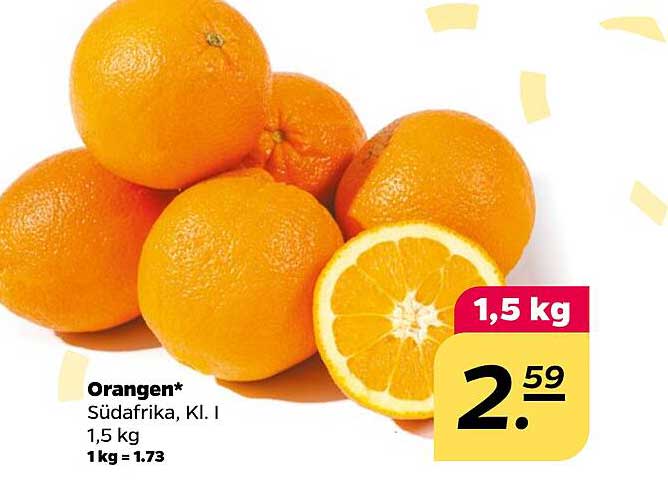 Orangen* Südafrika, Kl. I 1,5 kg