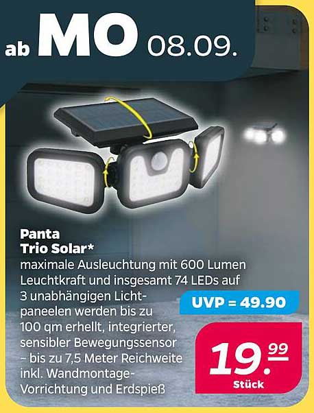 Panta Trio Solar - LED Solarleuchte