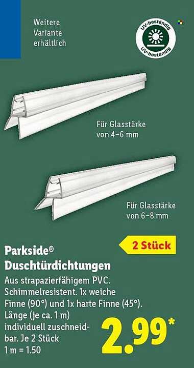 Parkside® Duschdichtungen - 2 Stück