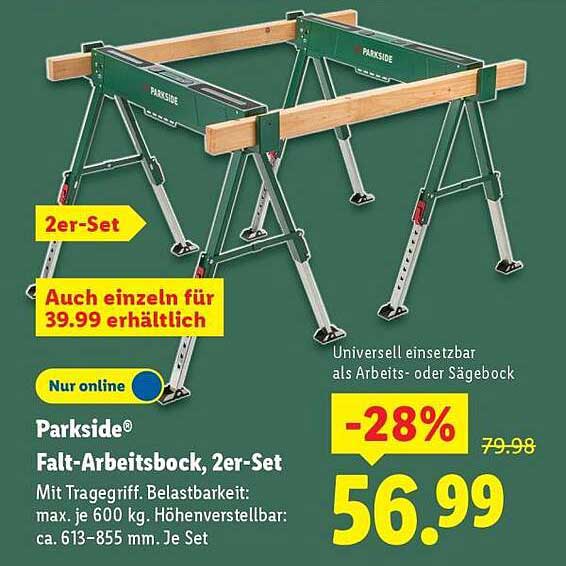 Parkside® Falt-Arbeitsbock, 2er-Set