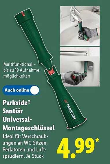 Parkside® Sanitär-Universal-Montageschlüssel