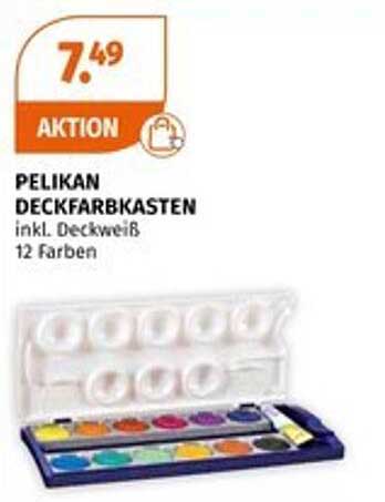 PELIKAN DECKFARBKASTEN inkl. Deckweiß - 12 Farben