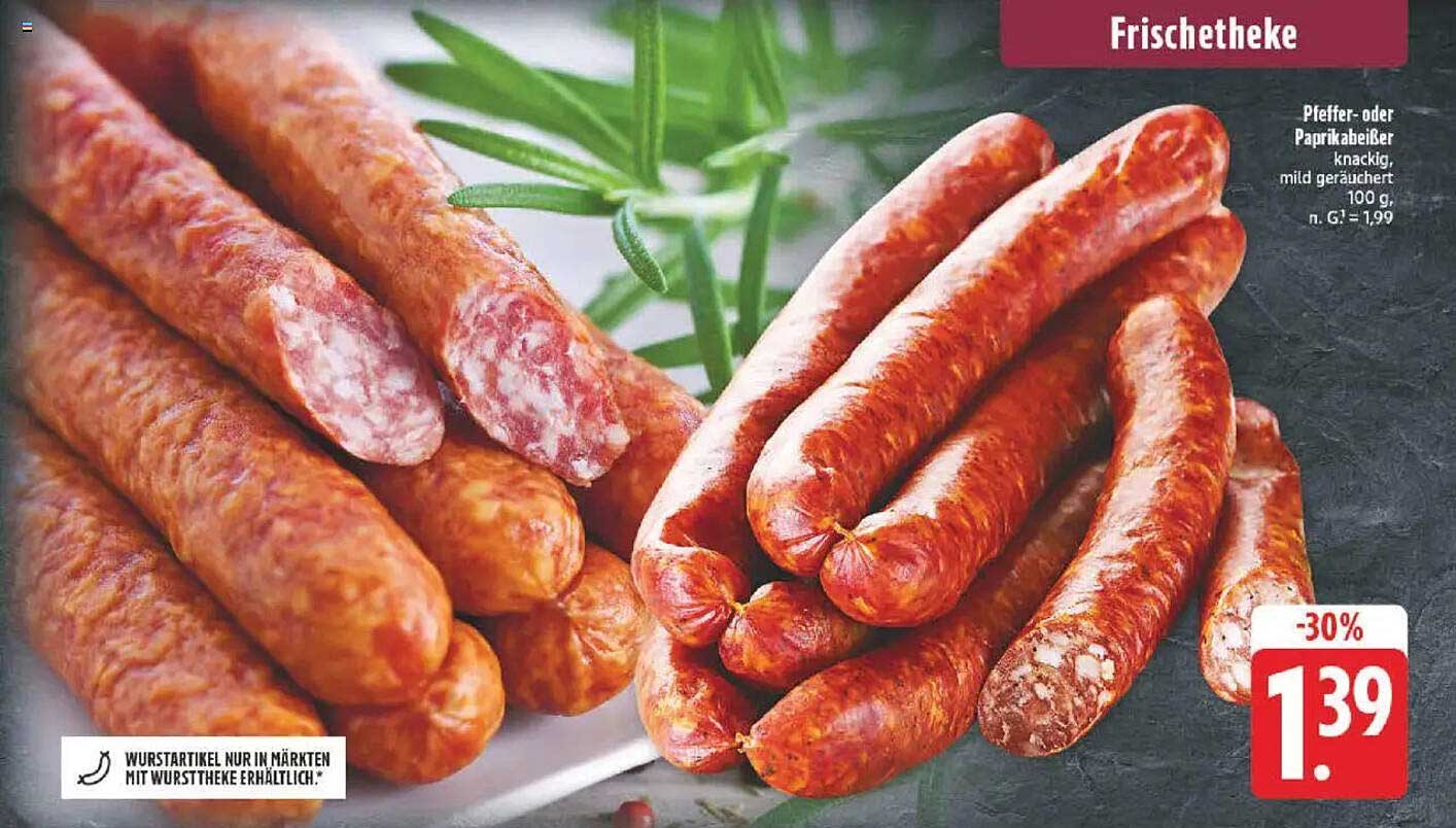 Pfeffer- oder Paprikawurst – knusprig, mild geräuchert