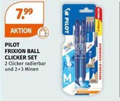 PILOT Frixion Ball Clicker Set 2 Clicker radierbar und 2×3 Minen