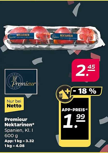 Premieur Nektarinen, Spanien, Kl. I, 600 g