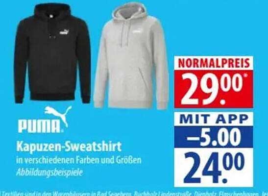 PUMA Kapuzen-Sweatshirt in verschiedenen Farben und Größen