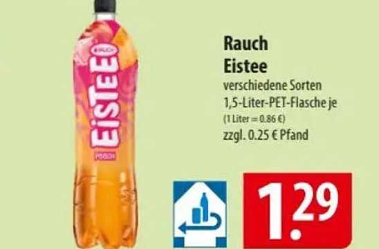 Rauch Eistee 1,5-Liter-PET-Flasche