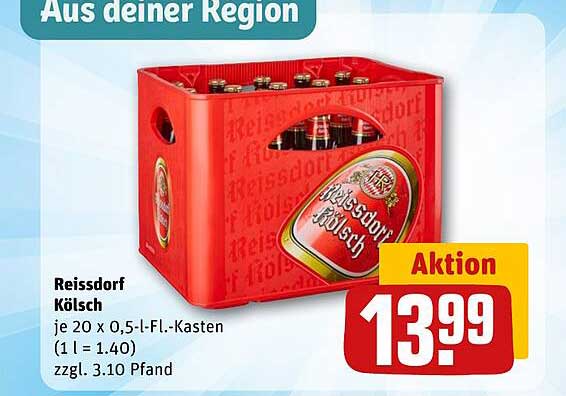 Reissdorf Kölsch 20 x 0,5l Flaschen-Kasten