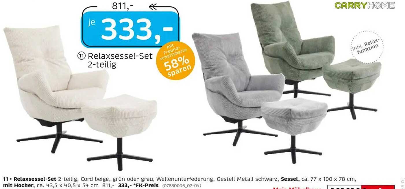 Relaxsessel-Set 2-teilig
