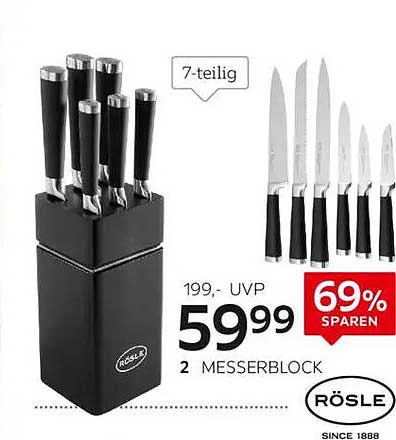 RÖSLE 7-teiliges Messerblock-Set