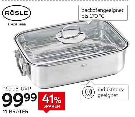RÖSLE Bräter mit Deckel - 41% sparen!