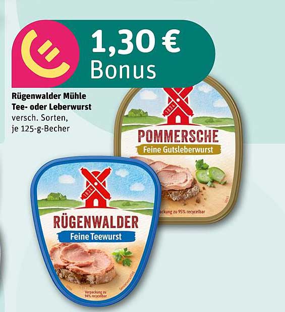 Rügenwalder Mühle Tee- oder Leberwurst, 125-g-Becher, verschiedene Sorten