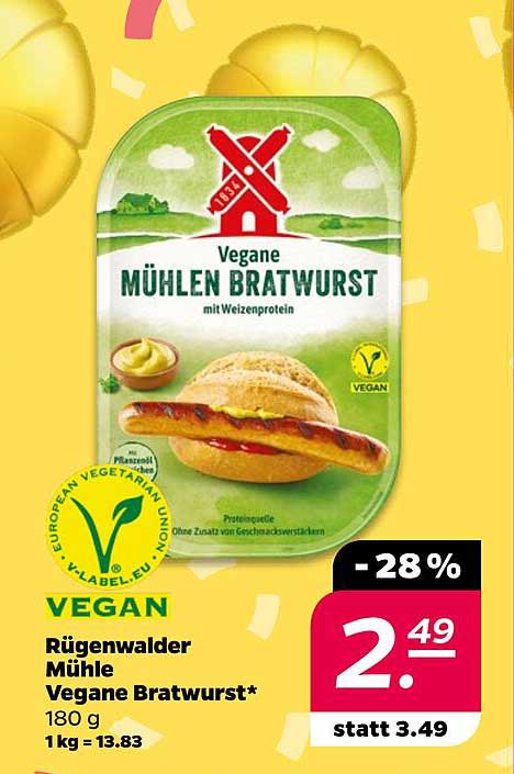 Rügenwalder Mühle Vegane Bratwurst 180 g
