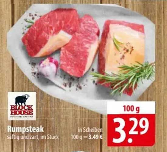 Rumpsteak - Saftig und zart, im Stück