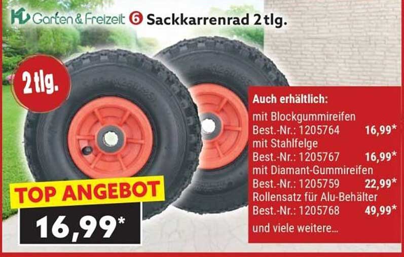 Sackkarrenrad 2tlg.