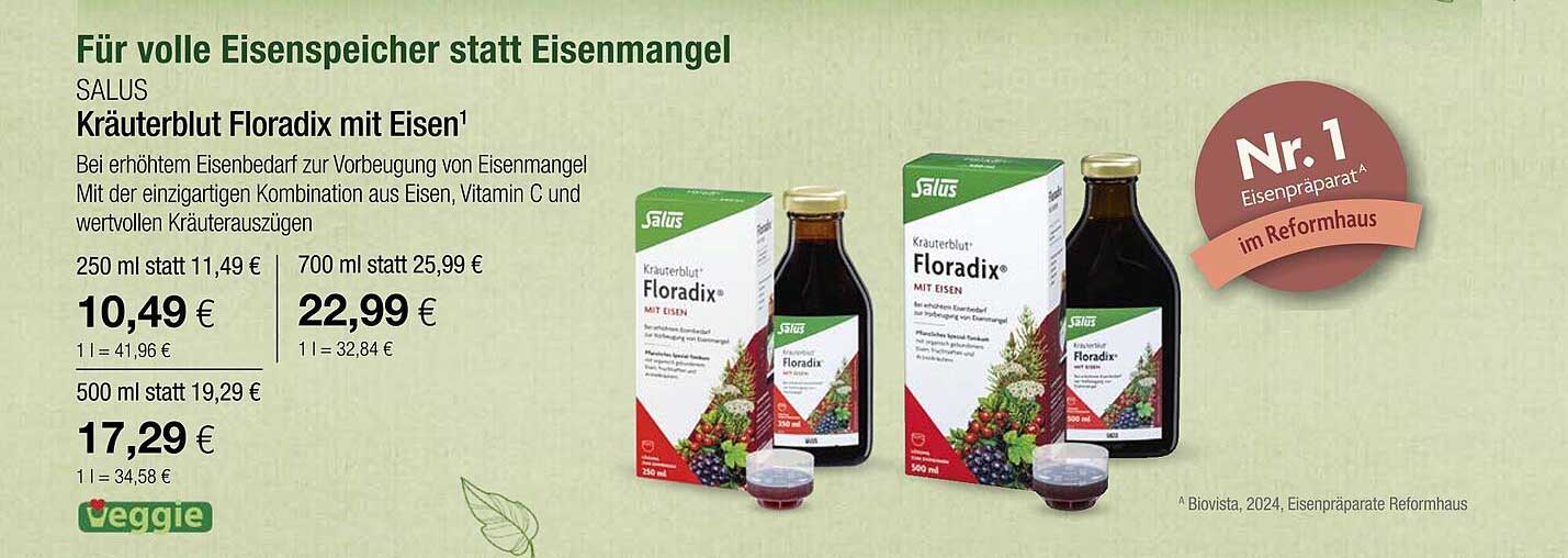 Salus Kräuterblut Floradix mit Eisen