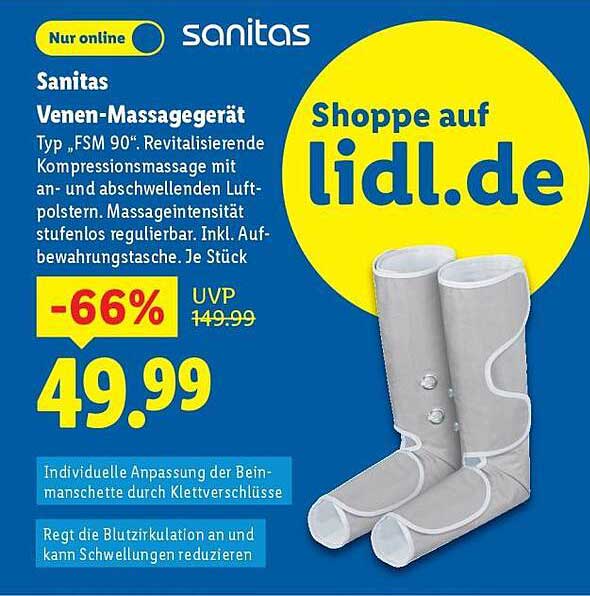 Sanitas Venen-Massagerät Typ „FSM 90“ – Revitalisierende Kompressionsmassage