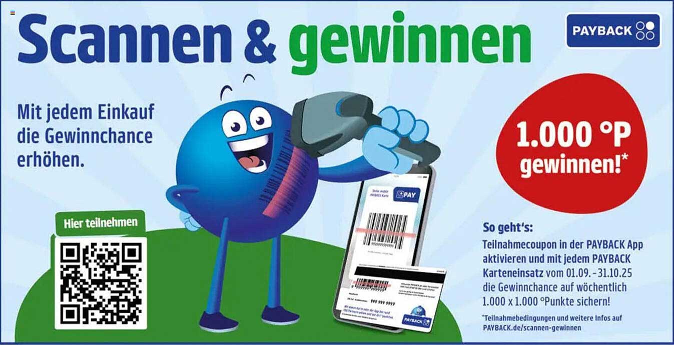 Scannen & Gewinnen: 1.000 PAYBACK Punkte