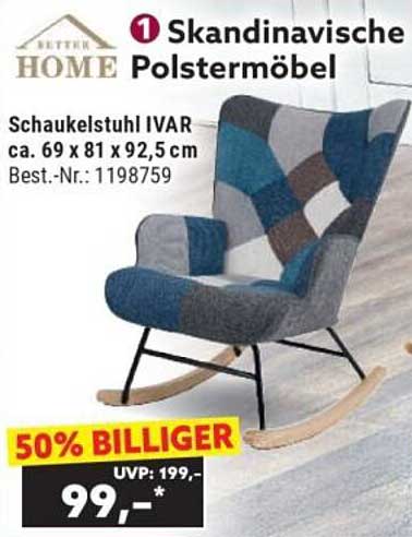 Schaukelstuhl IVAR – 50% Rabatt auf skandinavisches Design