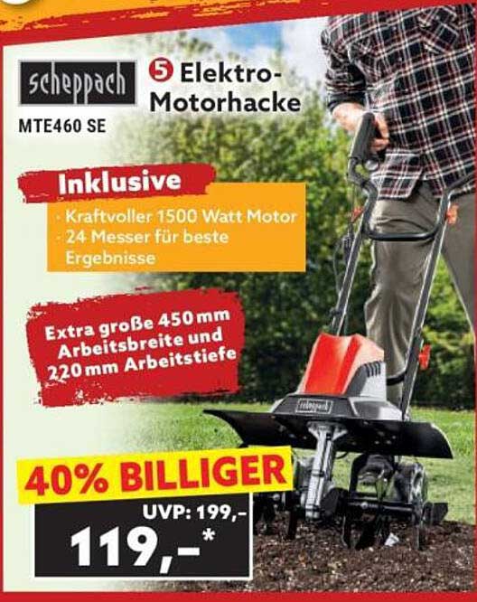 scheppach 5 Elektro-Motorhacke MTE460 SE