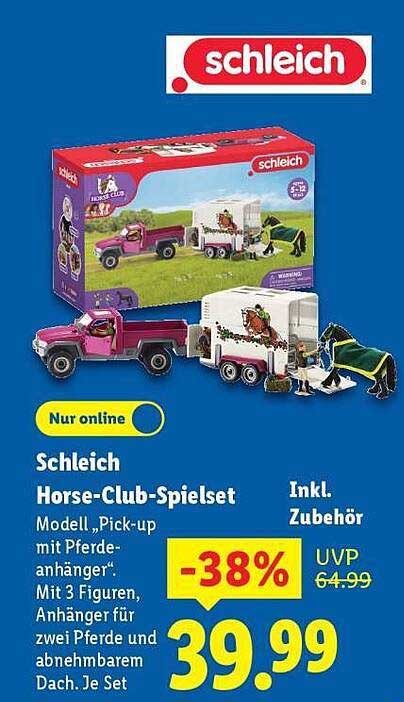 Schleich Horse-Club-Spielset mit Pferdeanhänger