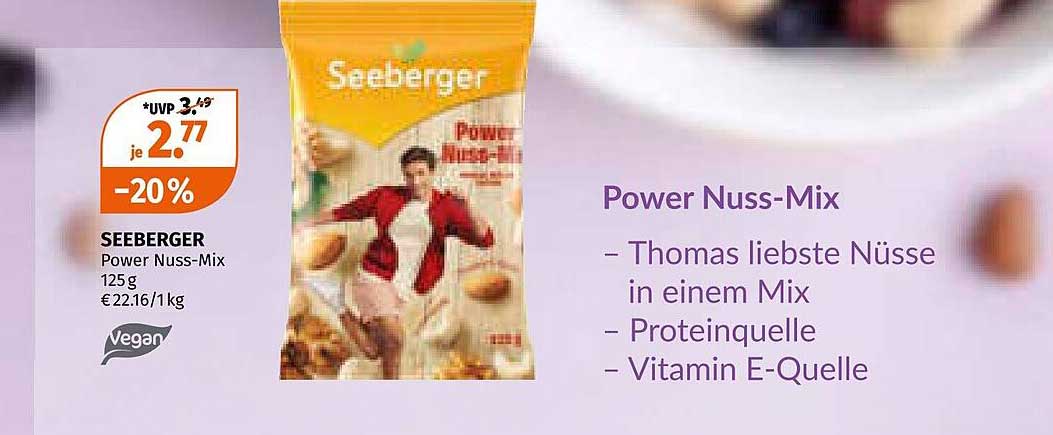 Seeberger Power Nuss-Mix 125 g - 20% günstiger