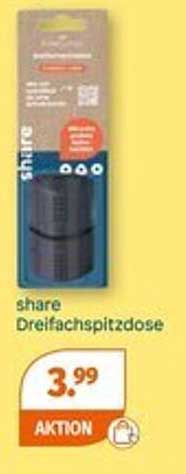 share Dreifachspitzdose