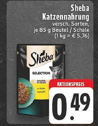Sheba Katzennahrung – Verschiedene Sorten, 85 g Beutel / Schale