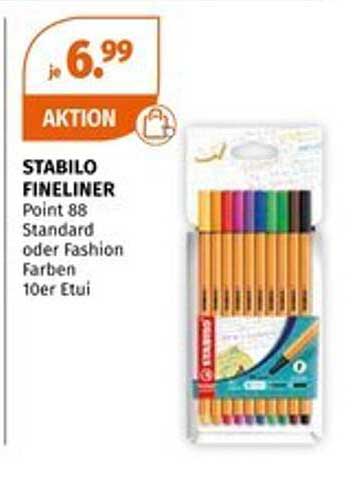 STABILO Fineliner Point 88 Standard oder Fashion Farben 10er Etui