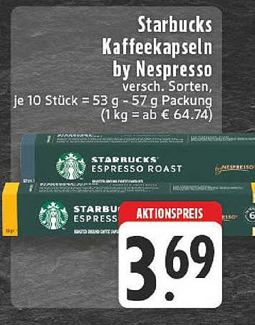 Starbucks Kaffeekapseln by Nespresso
