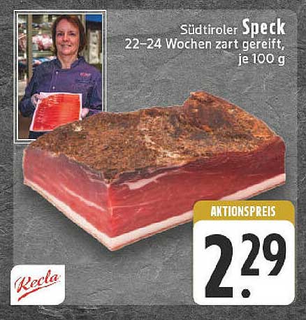 Südtiroler Speck 22–24 Wochen zart gereift, je 100 g