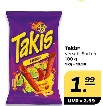 Takis Fuego Chips - Verschiedene Sorten
