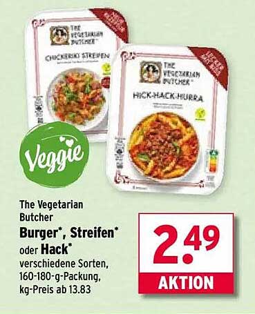 The Vegetarian Butcher Burger, Streifen oder Hack