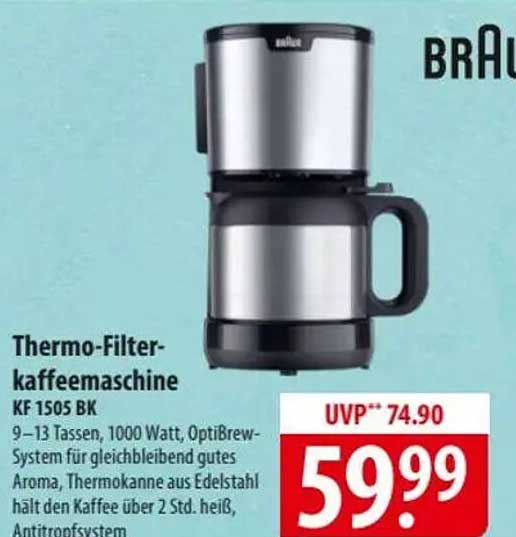 Thermo-Filterkaffeemaschine KF 1505 BK
