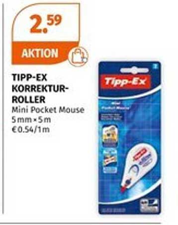TIPP-EX KORREKTUR-ROLLER Mini Pocket Mouse 5 mm x 5 m