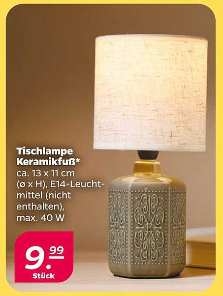 Tischlampe Keramikfuß
