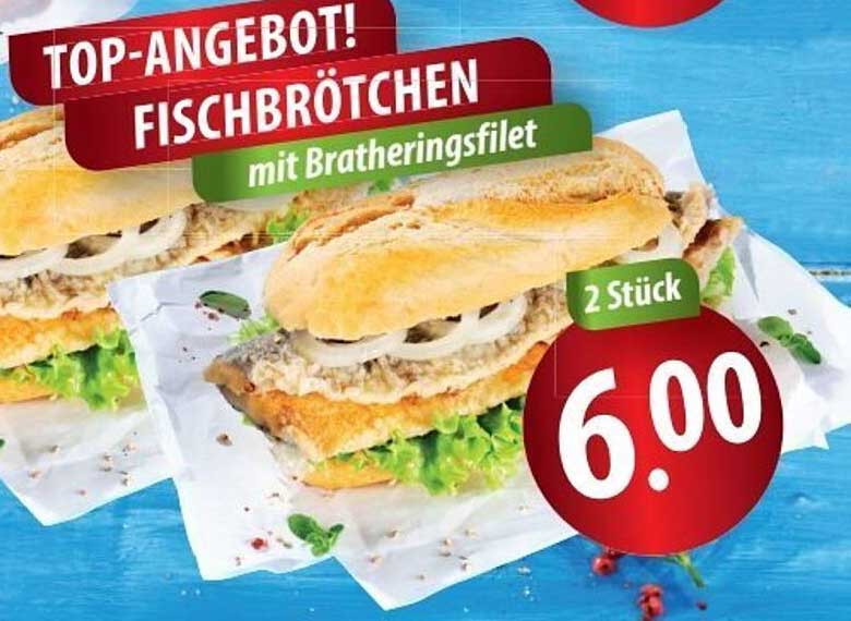 TOP-ANGEBOT! FISCHBRÖTCHEN mit Bratheringsfilet