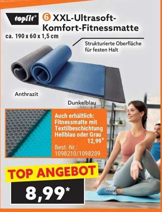 TOPFIT XXL-Ultrasoft-Komfort-Fitnessmatte